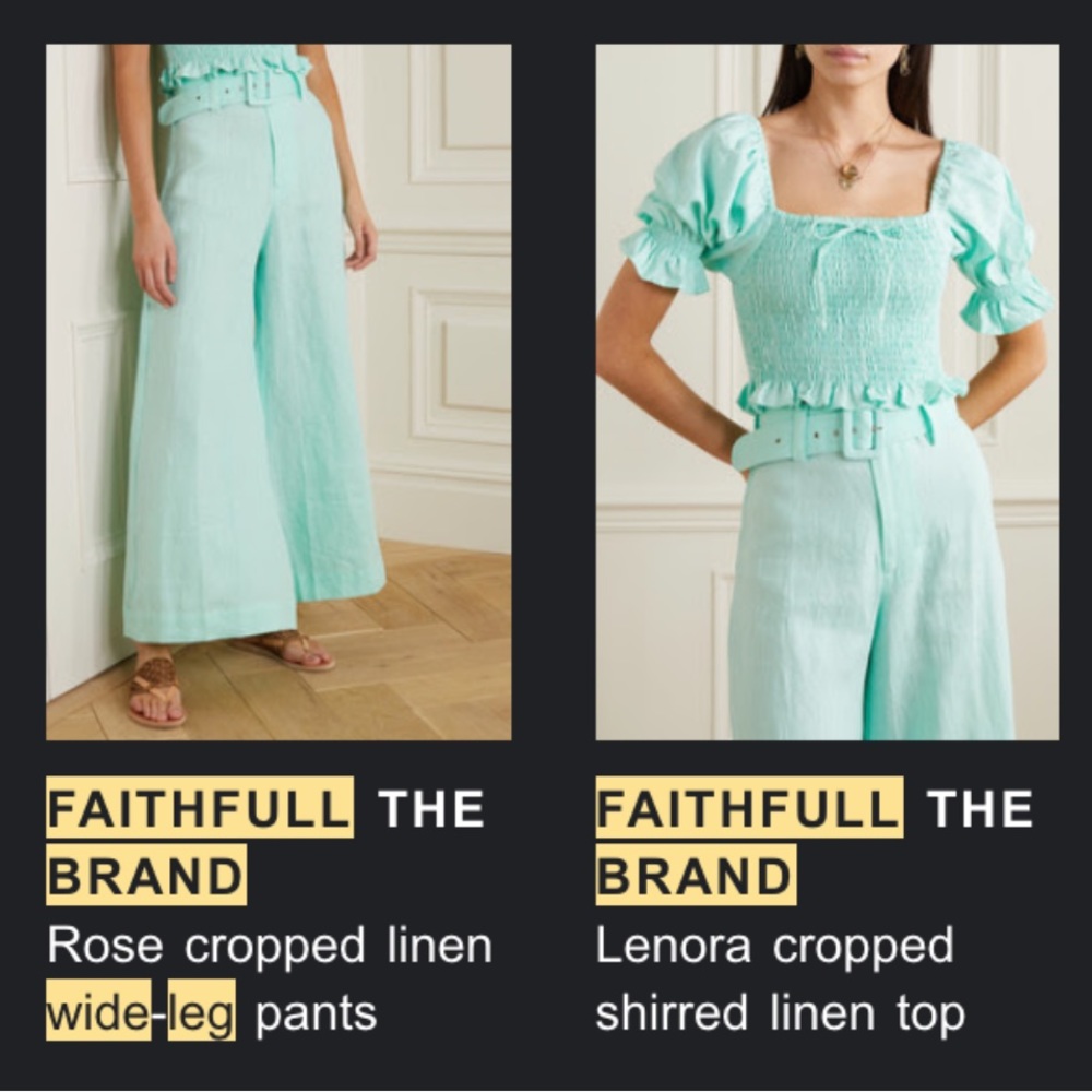 Faithfull the Brand Linen Matching Set